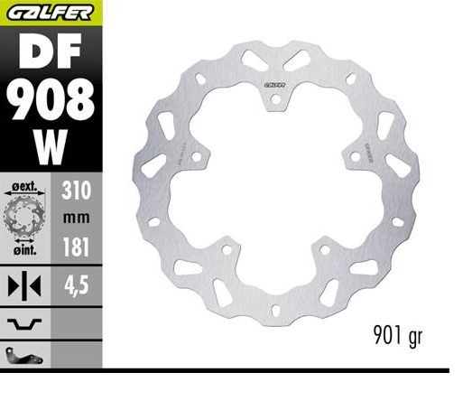 GALFER TARCZA HAMULCOWA TYŁ BMW R 1300GS ADVENTURE '23-'25 (WAVE DISC) (310X181X4.5MM) (1)