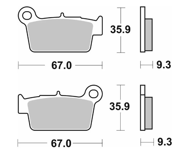 SBS KLOCKI HAMULCOWE NOWOŚĆ KH367 OFF-ROAD CARBON PASUJE DO: YAMAHA YZ/YZF, KAWASAKI KXF, SUZUKI RMZ TYŁ (1)