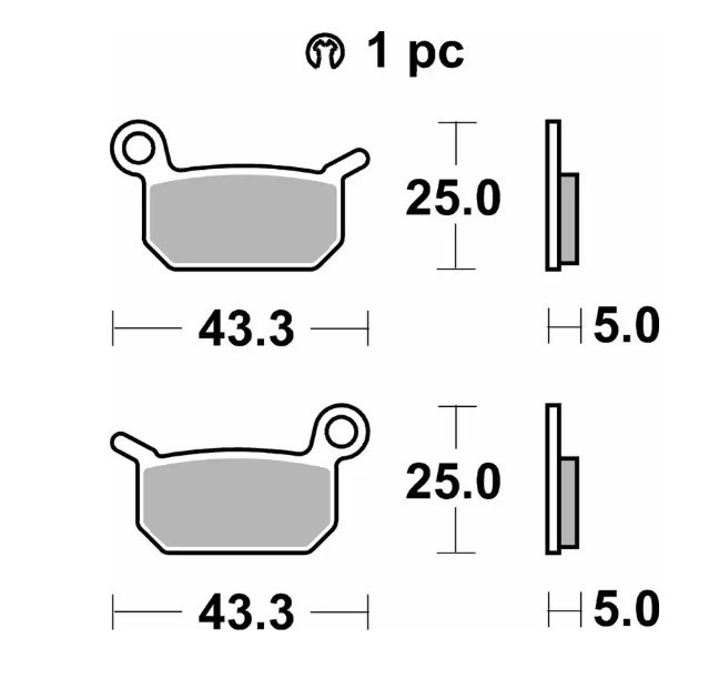 SBS KLOCKI HAMULCOWE NOWOŚĆ KH325 OFF-ROAD RACING SINTER KOLOR ZŁOTY KTM SXE -5 ELECTRIC 19- SX 50 09-, SX 65 04-08, HUSQVARNA EE-5 19-, CR 50 06-, SM 50- 10-, TC 50 17-, PRZÓD/TYŁ (1)