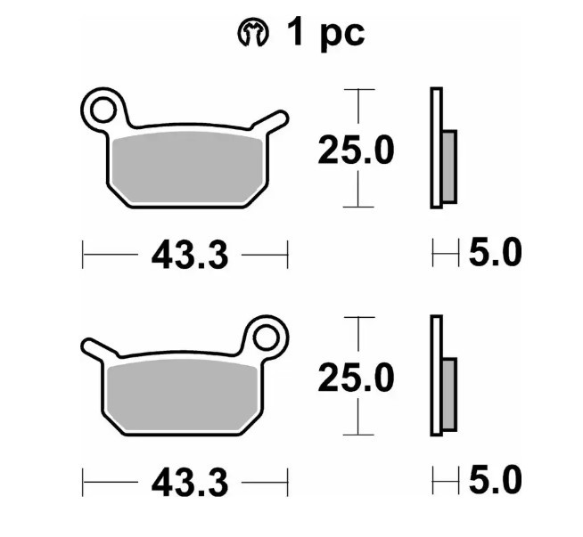 SBS KLOCKI HAMULCOWE NOWOŚĆ KH325 OFF-ROAD SINTER KOLOR ZŁOTY KTM SXE -5 ELECTRIC 19- SX 50 09-, SX 65 04-08, HUSQVARNA EE-5 19-, CR 50 06-, SM 50- 10-, TC 50 17-, PRZÓD/TYŁ (1)