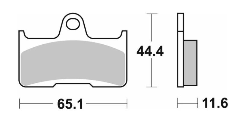 SBS KLOCKI HAMULCOWE NOWOŚĆ KH344 OFF-ROAD SINTER KOLOR ZŁOTY YAMAHA YFM 660 02-08 CF-MOTO, GOES TYŁ (1)