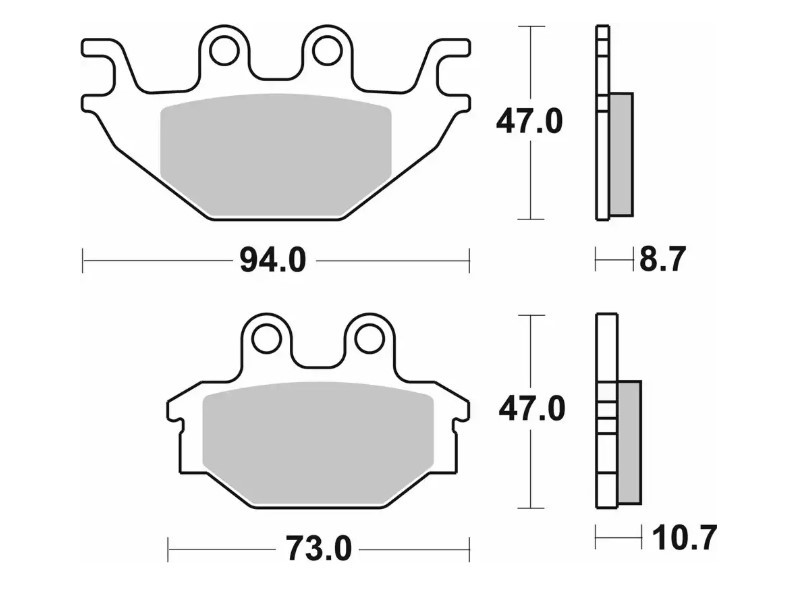SBS KLOCKI HAMULCOWE NOWOŚĆ KH377 STREET STANDART CERAMIC KOLOR CZARNY YAMAHA MT 125 14-, YZF 125 08-18, TYŁ (1)