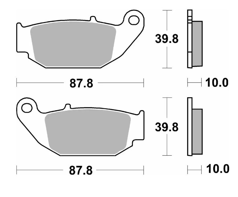 SBS KLOCKI HAMULCOWE NOWOŚĆ KH629 OFF-ROAD SINTER KOLOR ZŁOTY HONDA CRF 250L '13-'20, CRF 250RL RALLY '17-'20, CRF 300L/LR '21,