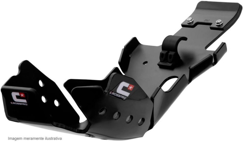 CROSSPRO OSŁONA SILNIKA I ŁĄCZNIKA WAHACZA (PRO-LINK) Z TWORZYWA DTC ENDURO HARD PASUJE DO: SHERCO SE 250R/300R '19-'22 KOLOR CZARNY
