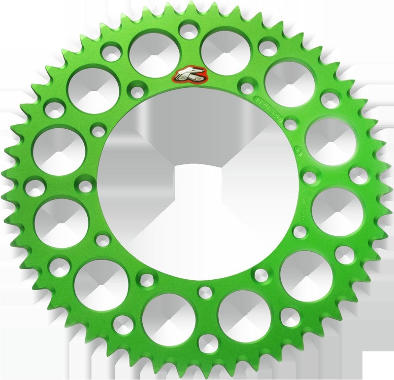 RENTHAL ZĘBATKA TYLNA ULTRALIGHT 489 49 ALUMINIOWA KOLOR ZIELONY KAWASAKI KX/KXF (JTR460,49) (48949) (1)