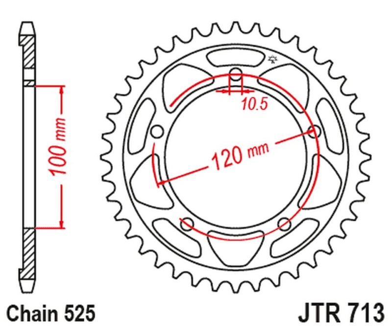 JT ZĘBATKA TYLNA 4447 40 APRILIA RSV 1000 11-15 (444740JT) (ŁAŃC.525) (1)