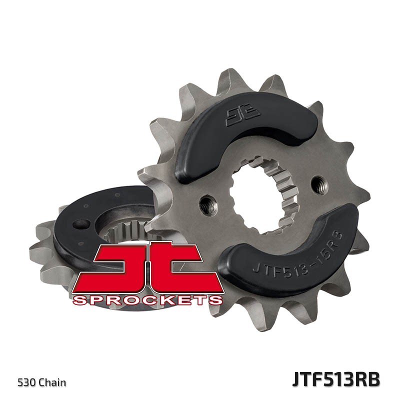 JT ZĘBATKA PRZEDNIA 513 18 Z GUMĄ SUZUKI GSF 1250 '07-'13, GSX 1400 '01-'08 (51318JTRB) (ŁAŃC. 530) (1)