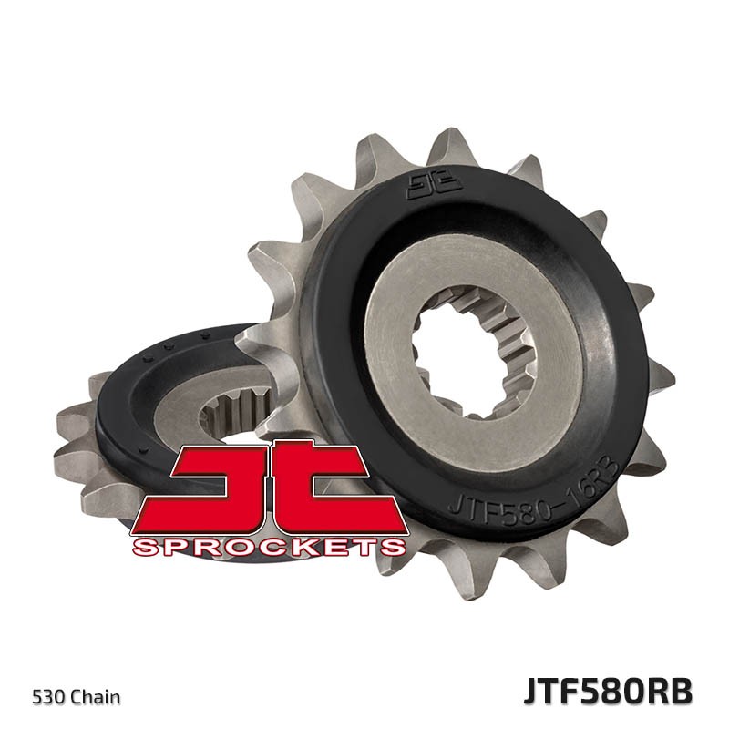 JT ZĘBATKA PRZEDNIA 580 17 Z GUMĄ YAMAHA FZR 1000/ FZ6/ R6 (58017JTRB) (ŁAŃC. 530) (1)