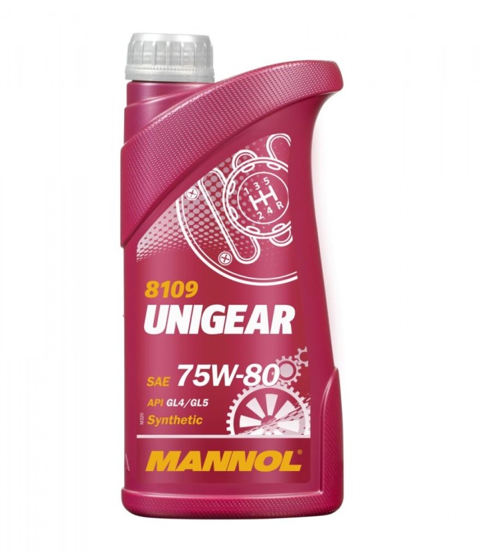 MANNOL UNIGEAR 75W80 API GL4/GL5 - OLEJ PRZEKŁADNIOWY SEMISYNTETIC 1L (75W-80) (8109) (1)