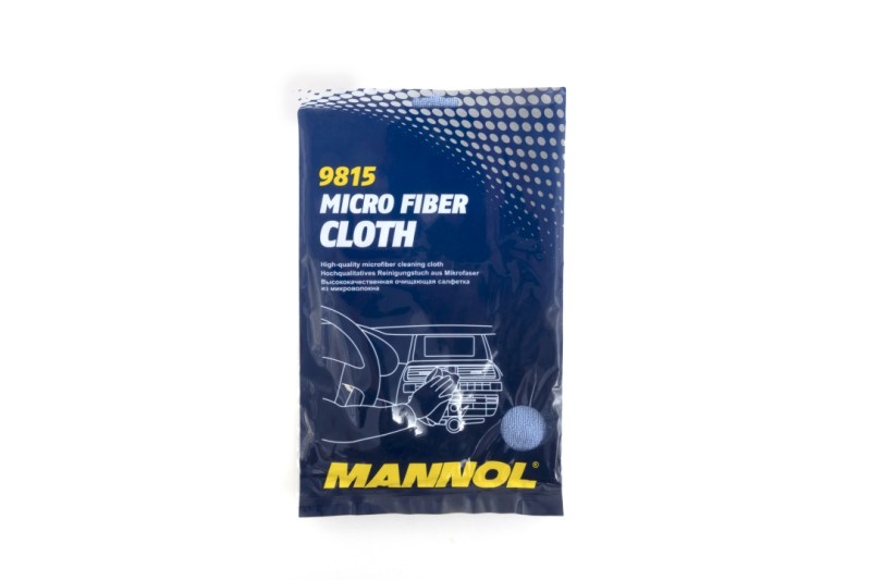 MANNOL MICROFIBER CLOTH - ŚCIERECZKA Z MICRO FIBRY (CZYŚCI NA SUCHO I MOKRO) ZALECANA DO LAKIERU (9815) (150) (1)