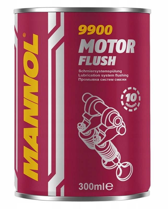 MANNOL MOTOR FLUSH 300ML - PREPARAT DO PŁUKANIA SILNIKA (DO OLEJU SILNIKOWEGO) (9900) (24) (1)