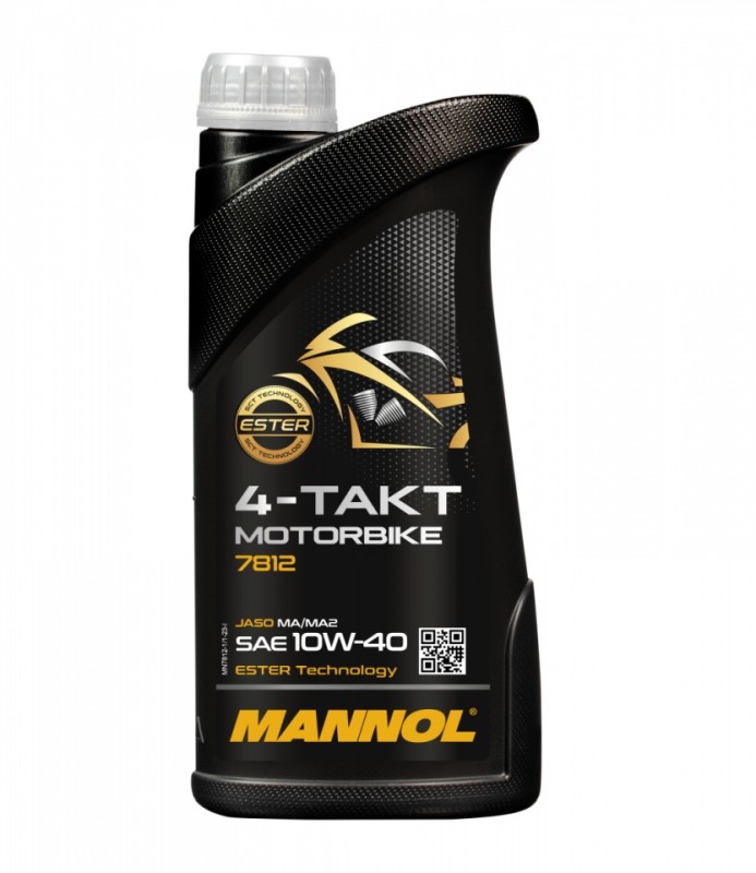 MANNOL OLEJ SILNIKOWY 4T MOTORBIKE 10W40 1L ESTER + MA2 SYNTETYK (7812) (20) (API SN) (1)