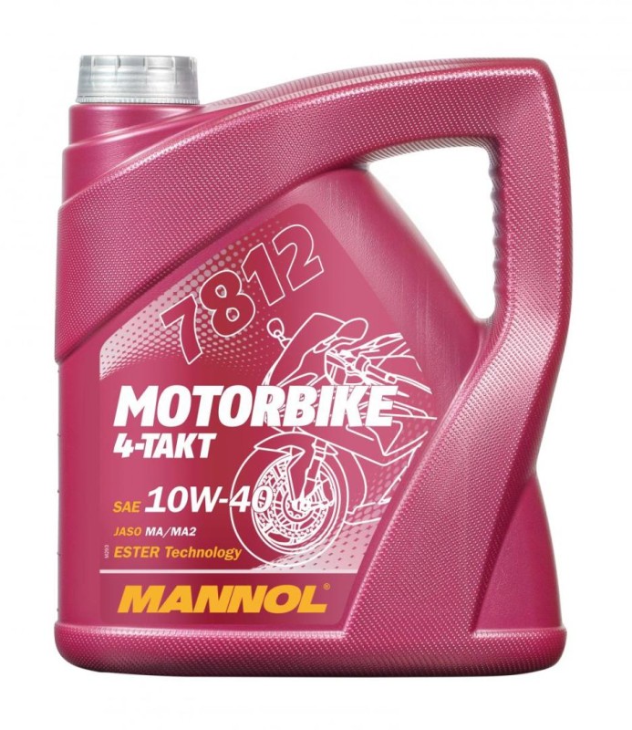 MANNOL OLEJ SILNIKOWY 4T MOTORBIKE 10W40 4L ESTER + MA2 SYNTETYK (7812) (API SN) (1)