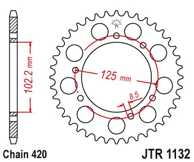 JT ZĘBATKA TYLNA 4406 59 APRILIA RX 50 FACTORY E4 2T LC '18 (440659JT) (ŁAŃC.420) (1)