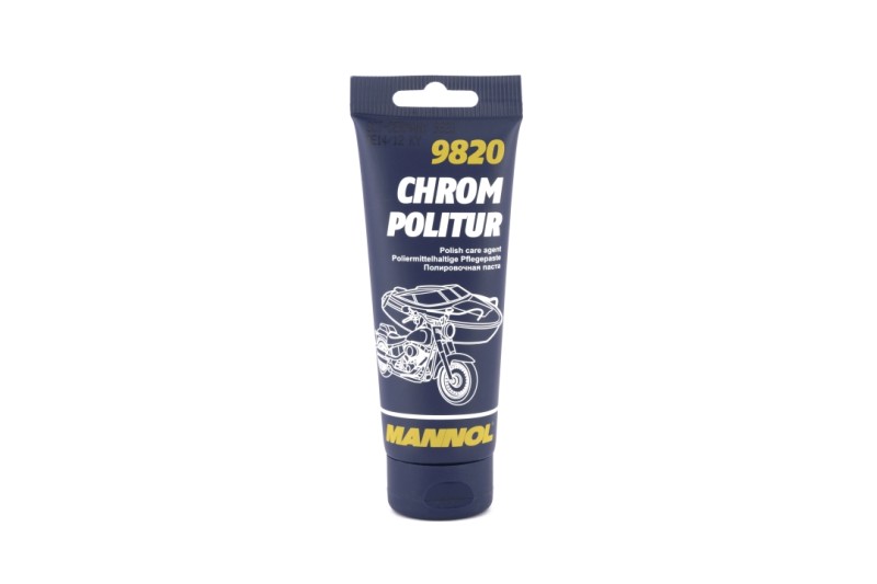 MANNOL CHROM POLITUR 100ML PASTA DO CZYSZCZENIA I KONSERWACJI CHROMU (9820) (80) (1)