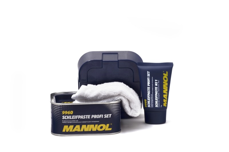 MANNOL SCHLEIFPASTE PROFI 400G - ZESTAW DO POLEROWANIA LAKIERU (9960) (24) (1)