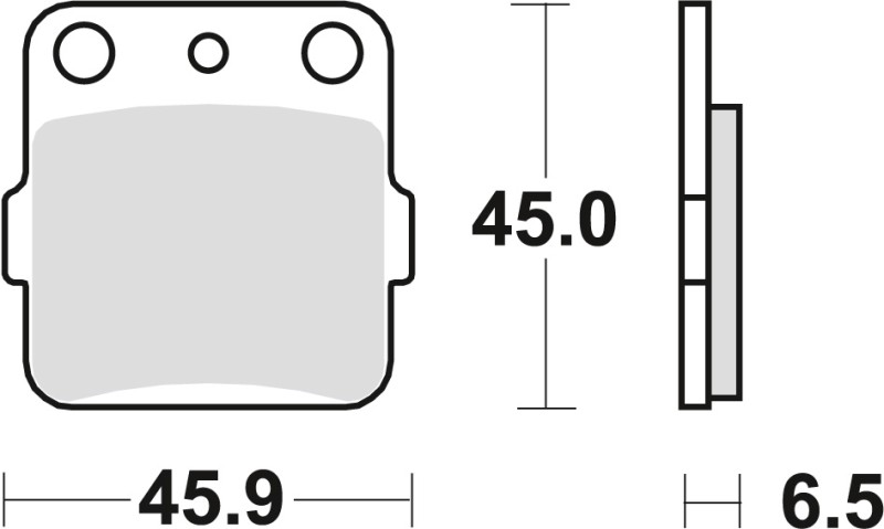 TRW ZF KLOCKI HAMULCOWE KH84/3 SINTER OFFROAD HONDA CR 80 / 85 86-08, KAWASAKI KXF 400 03-06, SUZUKI LTZ 400 03-, YAMAHA YZ 125 / 250 '89, YFM 89-04, YFZ 350 90-06, TYŁ (1)