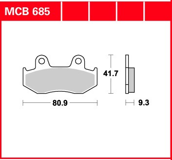 TRW ZF KLOCKI HAMULCOWE KH411 ORGANIC HONDA CH 125 SPACY 94-99, PS 125 07-13, PS 150 06-10, PRZÓD (PROMOCJA) (1)