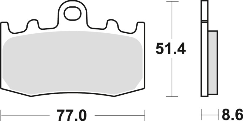 TRW ZF KLOCKI HAMULCOWE KH335 ORGANIC BMW R 1100 S 01-05, R 1150 GS / ADV / R /RT 01-06, K 1200 GT / RS 01-08 K 1200 S 05-09 R1200 GS / ADV 04-13, PRZÓD (1)
