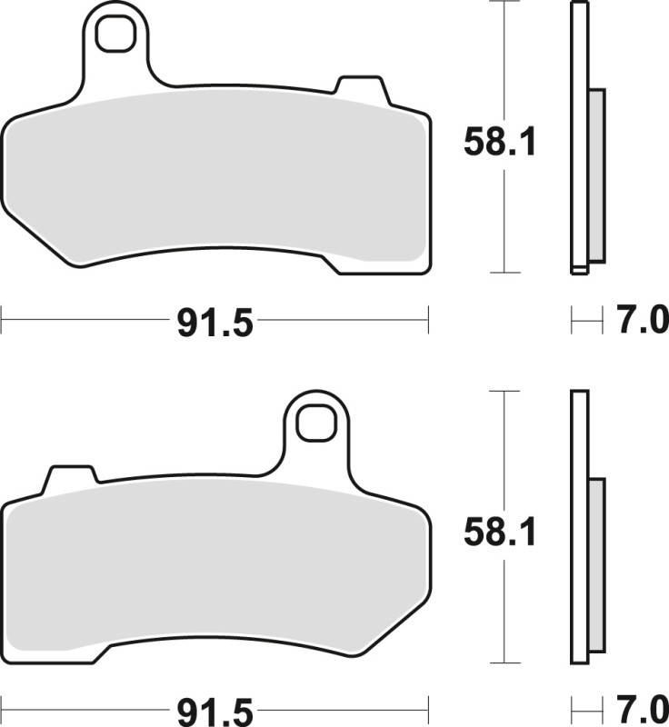 TRW ZF KLOCKI HAMULCOWE KH409 SINTER STREET HARLEY-DAVIDSON 1130 / 1250 / 1584 / 1690 / 1750 / 1800 / 1870 / 1923 06-21,TYŁ (1)
