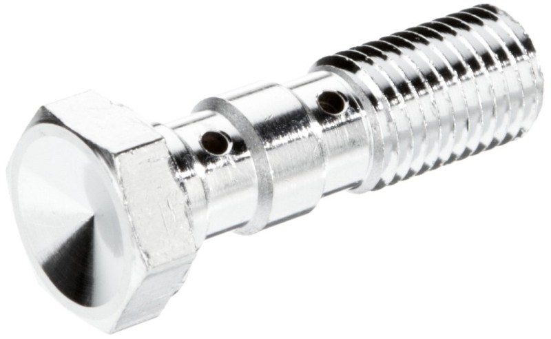 TRW ZF ŚRUBA HYDRAULICZNA DO PRZEWODÓW HAMULCOWYCH M10X1,25 PODWÓJNA KOLOR STALOWY (CHROM) (PROMOCJA) (1)