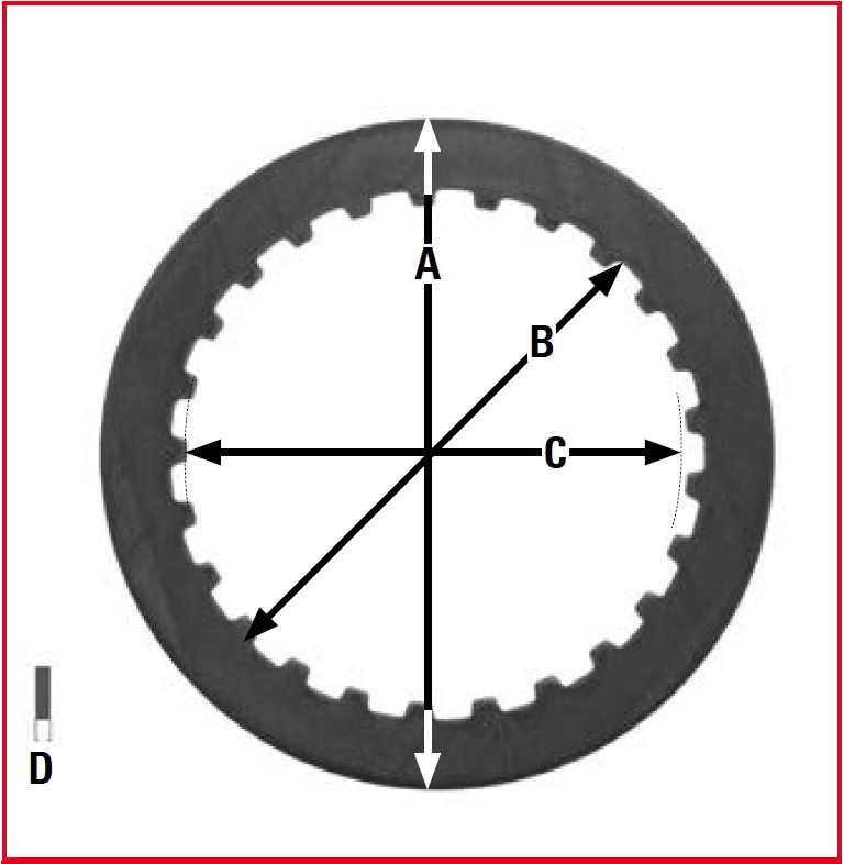 TRW ZF PRZEKŁADKI TARCZ SPRZĘGŁOWYCH YAMAHA XJ 550 / 650 80-85, XJ 650 TURBO 82-84, XZ 550 82-84 (PROMOCJA)