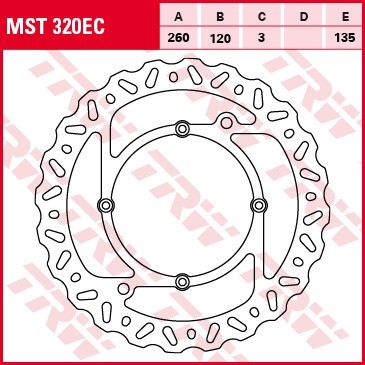 TRW ZF TARCZA HAMULCOWA PRZÓD HUSQVARNA WR / CR / TE / TC 125 - 610 98-13 (1)
