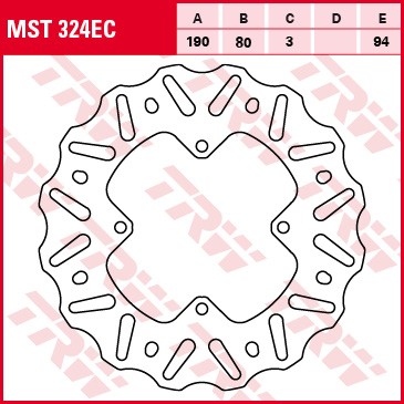 TRW ZF TARCZA HAMULCOWA TYŁ HONDA CR 80 92-02, CR 85 03-08, CRF 150 07-19 (PROMOCJA) (1)