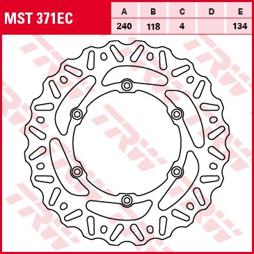 TRW ZF TARCZA HAMULCOWA TYŁ SUZUKI RM 125/250 '99-'10 , DRZ 400 SM 05-08, (240X118X4MM) PROMOCJA (1)