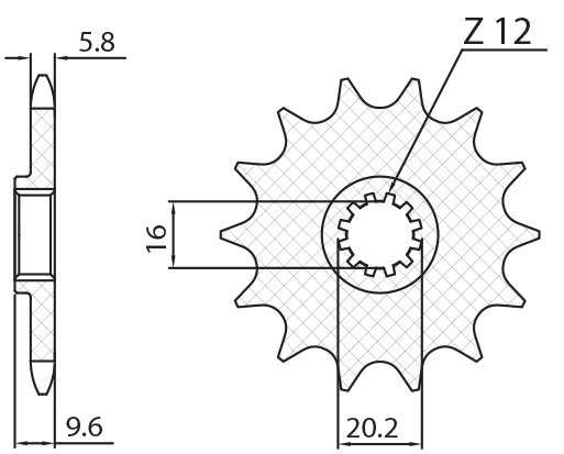 SUNSTAR ZĘBATKA PRZEDNIA 7005 13 KTM SX 65 '98-'18 (JTF1906.13) (ŁAŃC. 420) (700513JT) (1)