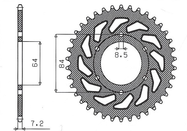 SUNSTAR ZĘBATKA TYLNA 809 53 SUZUKI DR 125SE '94-'00 (JTR809.53) (ŁAŃC. 428) (80953JT) (1)