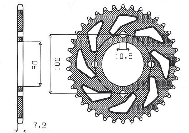 SUNSTAR ZĘBATKA TYLNA 4533 45 SUZUKI GZ 125 MARUDER '98-'11 (JTR1794.45) (ŁAŃC. 428) (453345JT) (1)