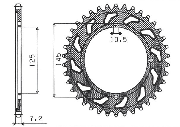 SUNSTAR ZĘBATKA TYLNA 4482 59 YAMAHA XVS 125 DRAG STAR 00-05 (JTR1874.59) (ŁAŃC. 428) (448259JT) (1)