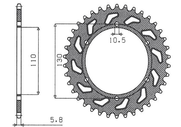 SUNSTAR ZĘBATKA TYLNA 504 42 KAWASAKI ER5 (97-06) (JTR486.42) (ŁAŃC. 520) (50442JT) (1)
