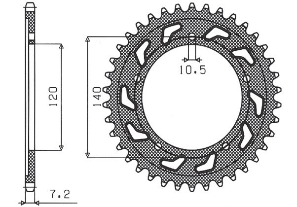 SUNSTAR ZĘBATKA TYLNA 4398 48 SUZUKI GSR 600 '06-'10 (JTR1792.48) (ŁAŃC. 525) (439848JT) (1)