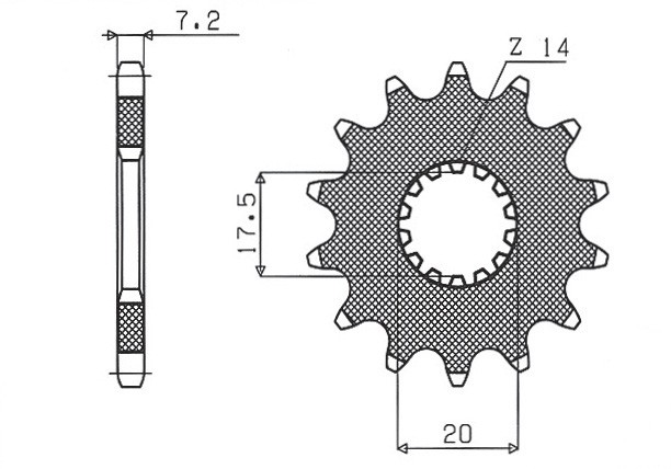 SUNSTAR ZĘBATKA PRZEDNIA 577 16 YAMAHA DT 125R '93-'06 (JTF558.16) (ŁAŃC. 428) (57716JT) (1)