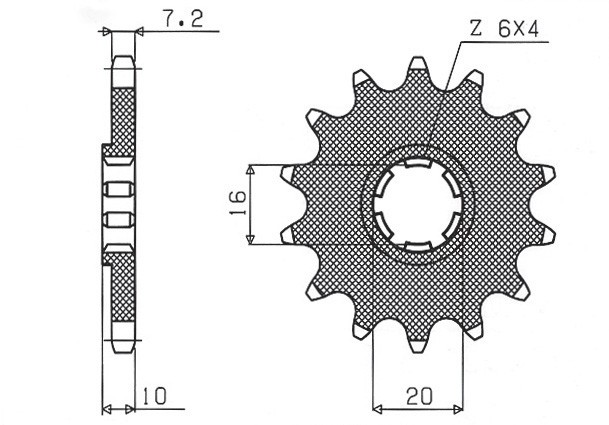SUNSTAR ZĘBATKA PRZEDNIA 799 15 SUZUKI GZ 125 '98-'11 (-1), GN 125, VL 125 INTRUDER (JTF410.15) (ŁAŃC. 428) (79915JT) (1)