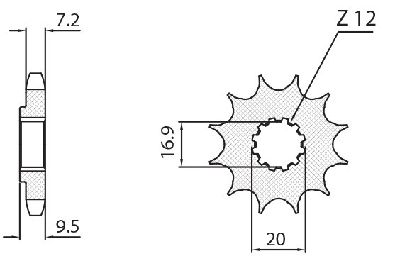 SUNSTAR ZĘBATKA PRZEDNIA 2084 14 KTM SX 85 '04-'18 (JTF1907.14) (ŁAŃC. 428) (208414JT) (1)