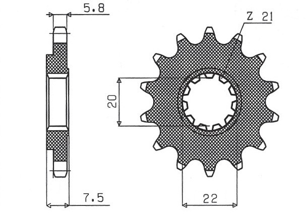 SUNSTAR ZĘBATKA PRZEDNIA 2120 13 HONDA CR 125R '04-'07, CRF 250R/X '04-'17 (JTF1323.13) (ŁAŃC. 520) (212013JT) (1)