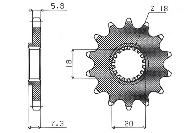 SUNSTAR ZĘBATKA PRZEDNIA 432 12 SUZUKI RM 125 '92-'07, RMZ 250 '10-'12 (JTF427.12) (ŁAŃC. 520) (43212JT) (1)