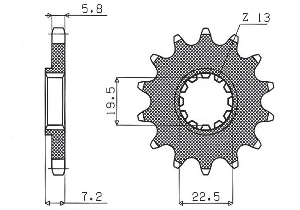 SUNSTAR ZĘBATKA PRZEDNIA 434 15 SUZUKI DR 250 '82-'87, GZ 250, GN 250 (JTF434.15) (ŁAŃC. 520) (43415JT) (1)