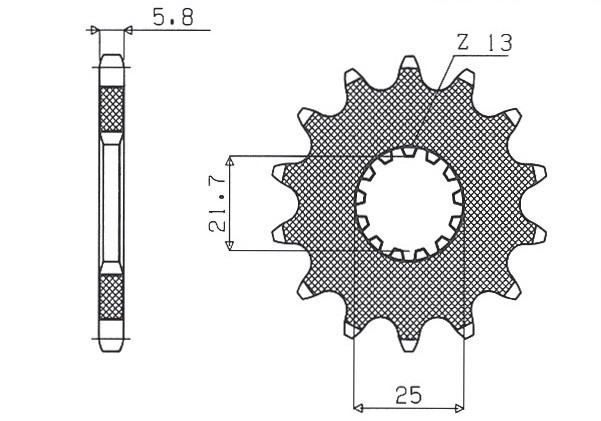 SUNSTAR ZĘBATKA PRZEDNIA 565 16 SUZUKI GS500E '89-'93 (JTF565.16) (ŁAŃC. 520) (56516JT) (1)