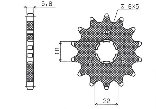 SUNSTAR ZĘBATKA PRZEDNIA 423 13 KAWASAKI KX 125 '94-'07 (JTF1445.13) (ŁAŃC. 520) (42313JT) (1)