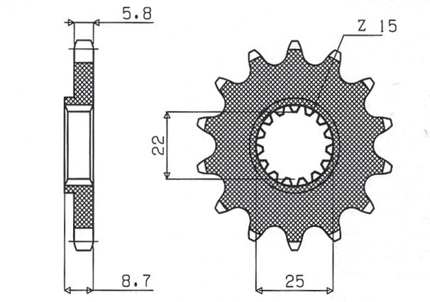 SUNSTAR ZĘBATKA PRZEDNIA 1248 12 KTM SX/EXC '91-'25 (JTF1901.12) (ŁAŃC. 520) (124812JT) (1)