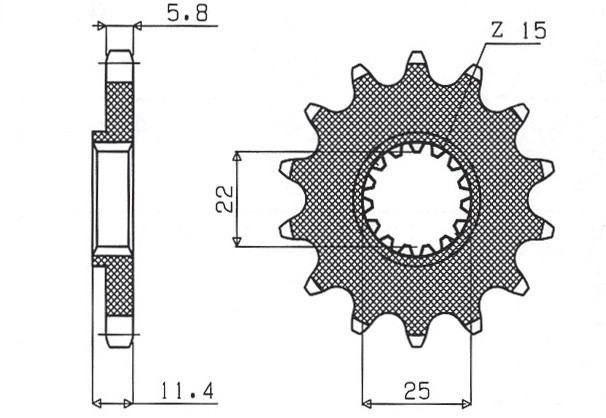SUNSTAR ZĘBATKA PRZEDNIA 1252 17 KTM LC4 400/600/620/640/690 (JTF1902.17) (ŁAŃC. 520) (125217JT) (1)