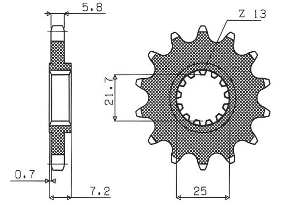 SUNSTAR ZĘBATKA PRZEDNIA 585 16 YAMAHA XTZ 750 '90-'98 (JTF578.16) (JTF1536.16) (ŁAŃC. 520) (58516JT) (1)