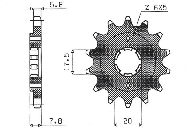 SUNSTAR ZĘBATKA PRZEDNIA 279 13 HONDA NSR 125 '89-'99, XR 250, CRF 230 (JTF327.13) (ŁAŃC. 520) (27913JT) (1)