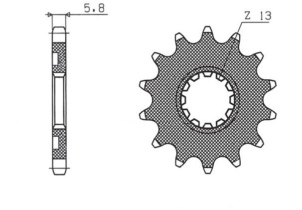 SUNSTAR ZĘBATKA PRZEDNIA 2141 13 KAWASAKI KXF 450 06-19 (JTF1565.13) (JTF565.13) (ŁAŃC. 520) (56513) (214113JT)YFZ 450 '04-'13 (1)