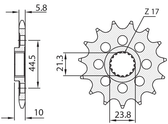 SUNSTAR ZĘBATKA PRZEDNIA 2133 13 SUZUKI RMZ 450 '08-'12 (JTF1441.13) (ŁAŃC. 520) (213313JT) (1)