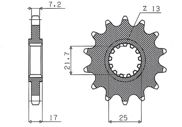 SUNSTAR ZĘBATKA PRZEDNIA 2041 15 HONDA CB 500 '94-'03, CBF 500 '04-'08 (JTF297.15) (ŁAŃC. 525) (204115JT) (1)
